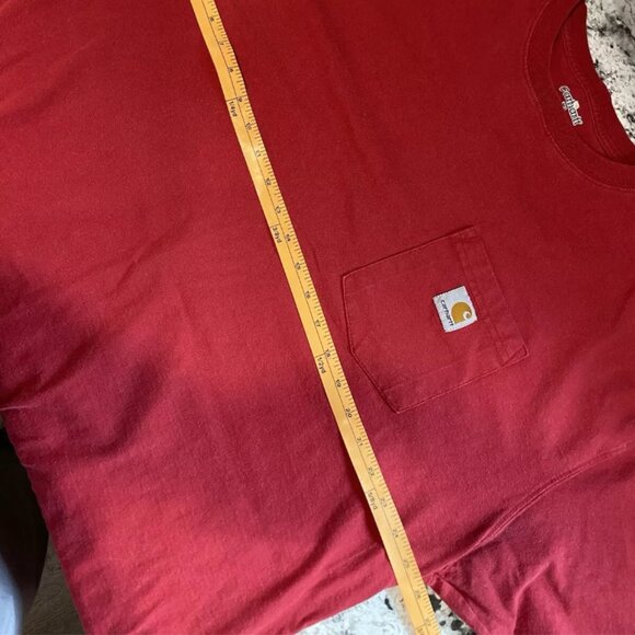 CARHARTT Original Fit Mens Short Sleeve Crew Neck Pocket Tee Shirt Size XL Faded - Picture 7 of 8